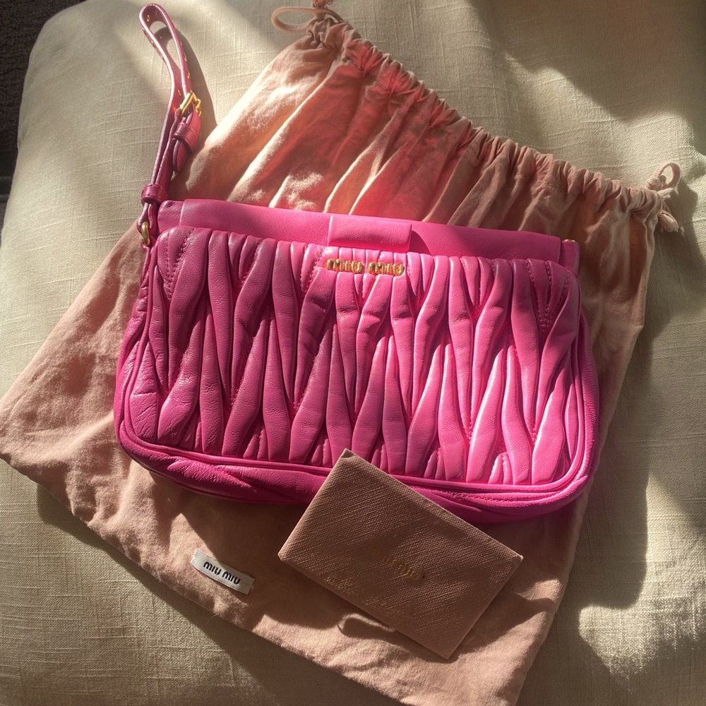 Miu Miu Pink Clutch Bag Purse